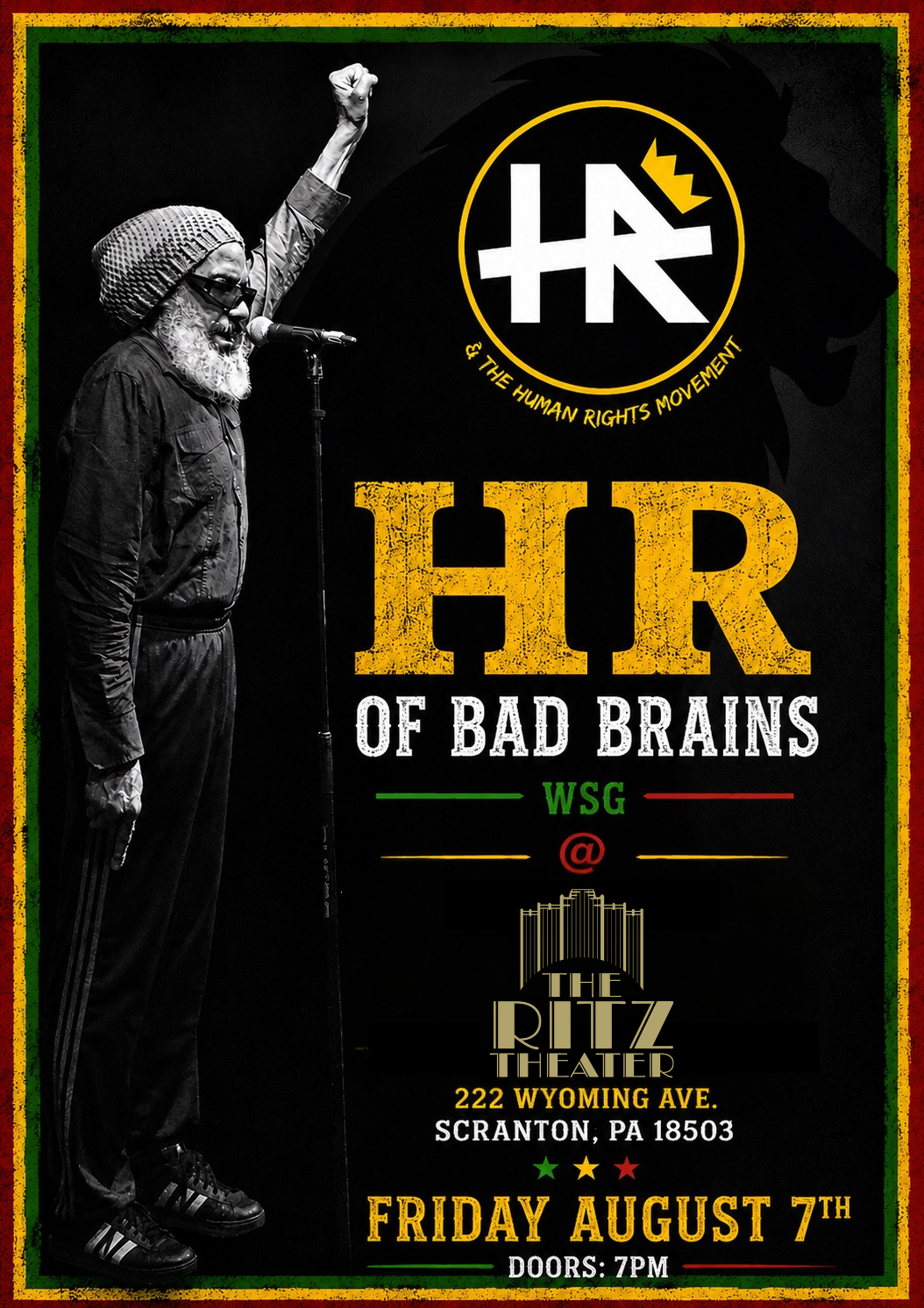 HR of Bad Brains & The Human Rights Movement — The Ritz Theater